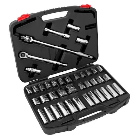Performance Tool 40-Pc 1/2 In Dr. Mechanics Set Tool Set, W32905 W32905